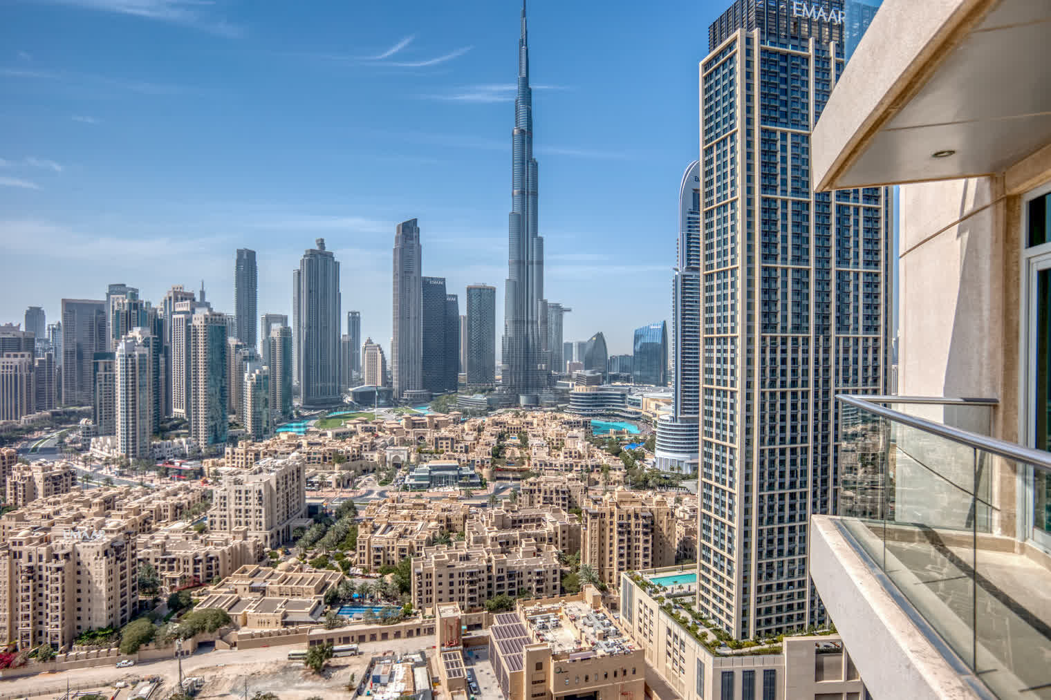 Burj Khalifa view from the balcony