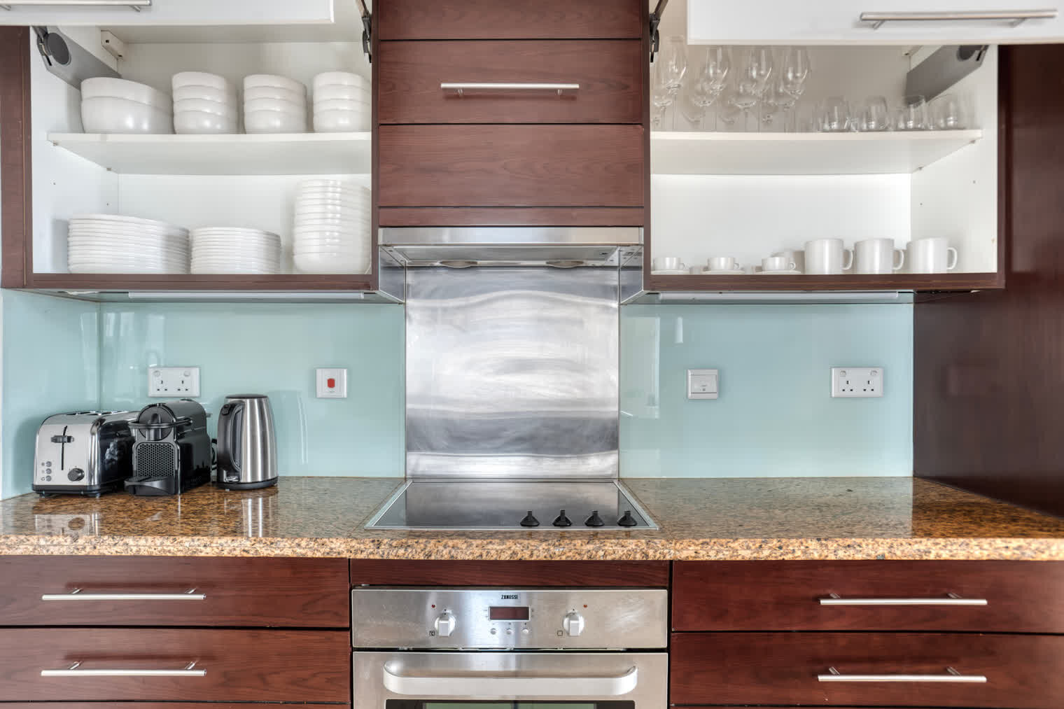 Kitchen worktop and hob