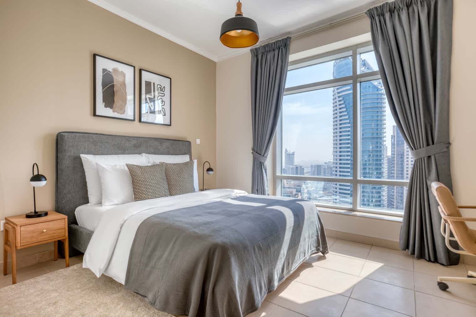 Master bedroom with king bed