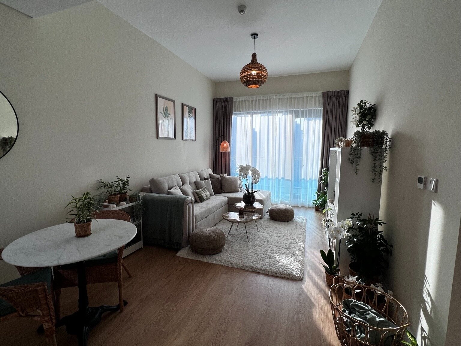 Living room of the Business Bay apartment