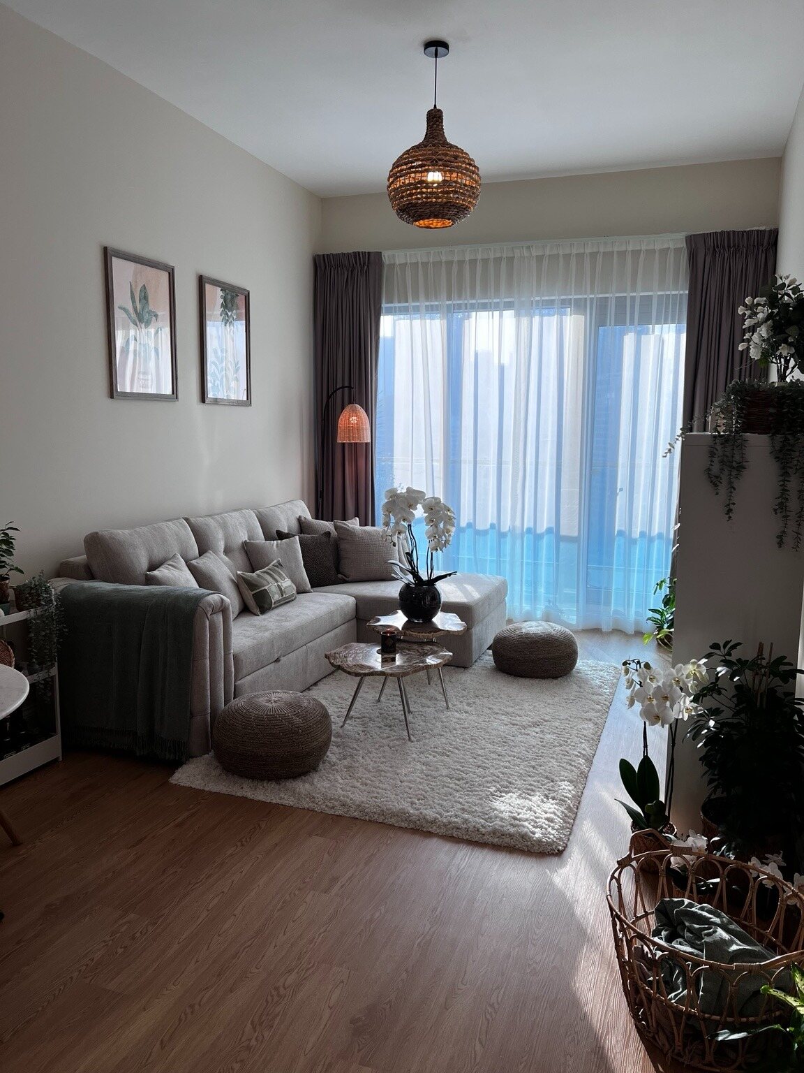 Living room looking towards the balcony