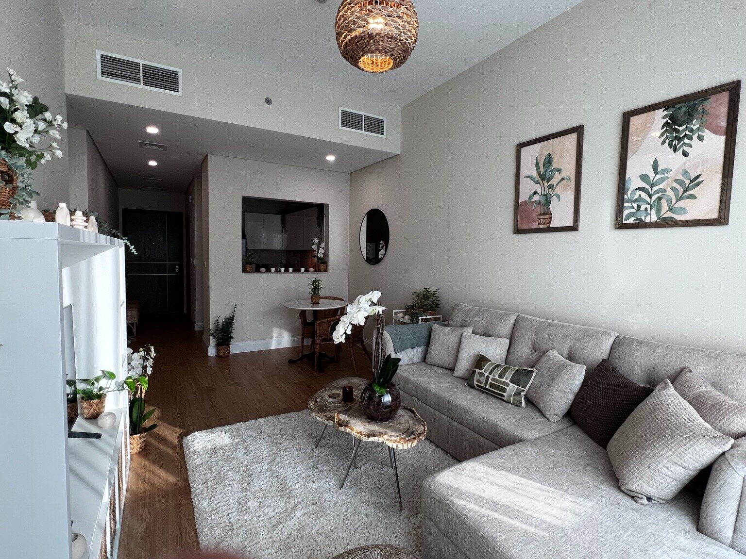 Living room looking towards the entrance